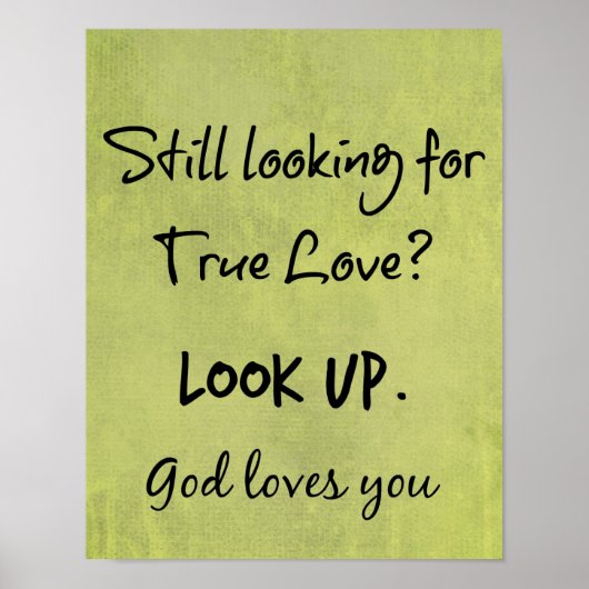 God houdt van je Christelijke prijsopgave Poster (Voorkant)