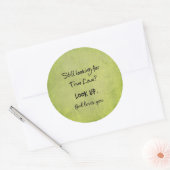 God houdt van je Christelijke prijsopgave Ronde Sticker (Envelop)