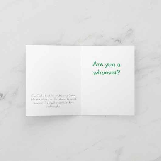 God houdt van je evangele kerstkaart feestdagen kaart (Binnen)