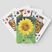 God houdt van je Gelukkige Zonnebloem speelkaarten (Achterkant)