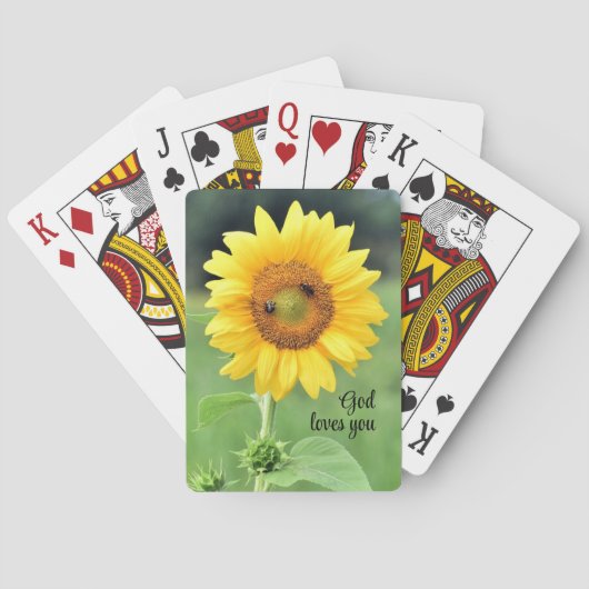 God houdt van je Gelukkige Zonnebloem speelkaarten (Achterkant)
