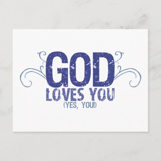God houdt van je (ja, jij!) briefkaart (Voorkant)