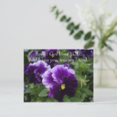 God houdt van je Paarse slipjes Briefkaart (Staand voorkant)