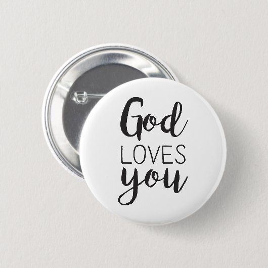 God houdt van je ronde button 5,7 cm (Voorkant /achterkant)