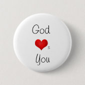 God houdt van je ronde button 5,7 cm (Voorkant)