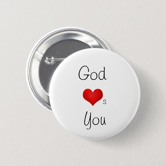 God houdt van je ronde button 5,7 cm (Voorkant /achterkant)