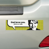 God houdt van je. (slechts weinig selecteren) bumpersticker (Op auto)