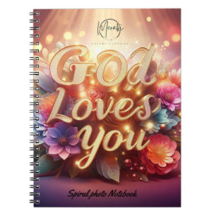 God houdt van je Spiral Photo Notitieboek