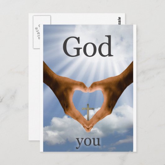 God houdt van jou briefkaart (Voorkant / Achterkant)