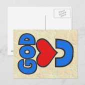 God houdt van jou briefkaart (Voorkant / Achterkant)
