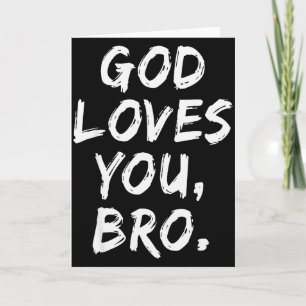God Houdt Van Jou Bro Christelijke Gelovige Geloof Kaart