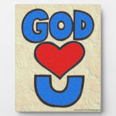 God houdt van jou fotoplaat (Voorkant)