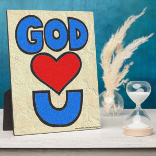 God houdt van jou fotoplaat
