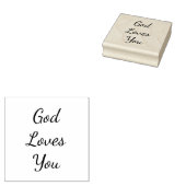 God houdt van jou rubberstempel (Gestempeld)