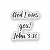 God houdt van jou! sticker (Voorkant)