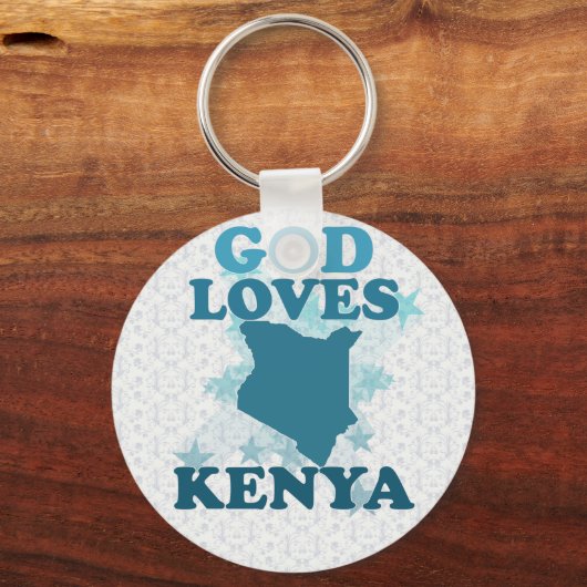 God houdt van Kenia Sleutelhanger (Voorkant)