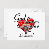 God houdt van Lesbianen! Briefkaart (Voorkant / Achterkant)