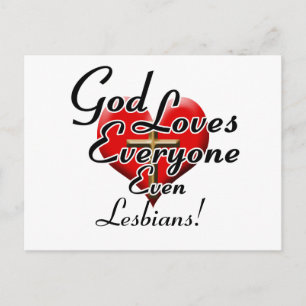 God houdt van Lesbianen! Briefkaart