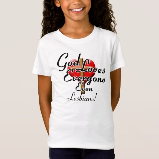 God houdt van Lesbianen! T-shirt (Voorkant)