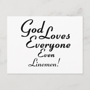 God houdt van Linemen! Briefkaart