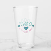 God houdt van me Drink glas (Voorkant)