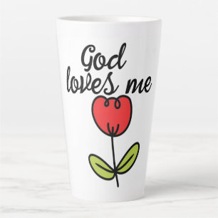 God houdt van mij latte mok