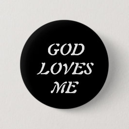 God houdt van mij ronde button 5,7 cm