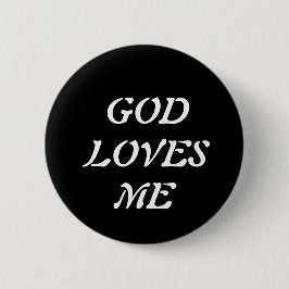 God houdt van mij ronde button 5,7 cm