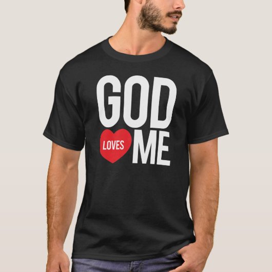 God houdt van mij t-shirt (Voorkant)