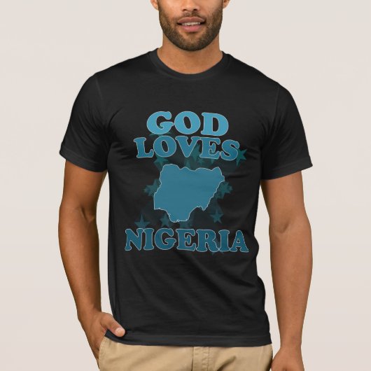 God houdt van Nigeria T-shirt (Voorkant)