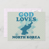 God houdt van noord-korea briefkaart (Voorkant / Achterkant)