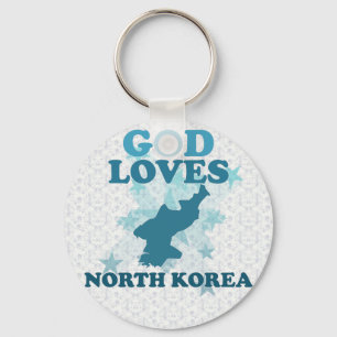 God houdt van noord-korea sleutelhanger