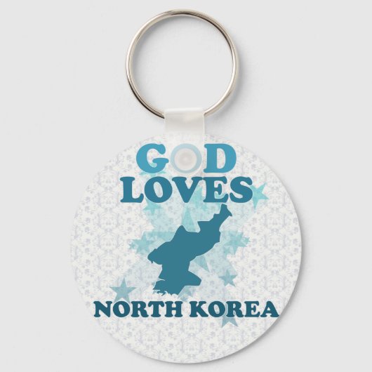 God houdt van noord-korea sleutelhanger (Voorkant)