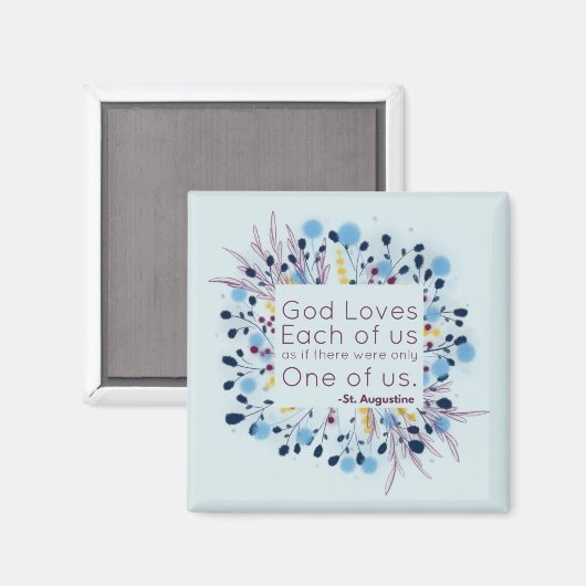 God houdt van ons allemaal - Inspirerend magneet (Voorkant / Achterkant)