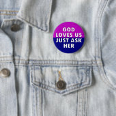 God houdt van ons ronde button 5,7 cm (In situ)
