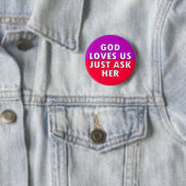 god houdt van ons ronde button 5,7 cm (In situ)