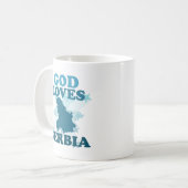 God houdt van Servië Koffiemok (Voorkant links)