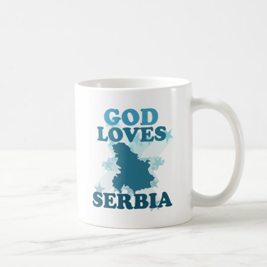God houdt van Servië Koffiemok (Rechts)