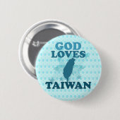 God houdt van Taiwan Ronde Button 5,7 Cm (Voorkant /achterkant)