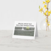 God houdt van tennis kaart (Gele Bloem)