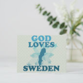 God houdt van Zweden Briefkaart (Staand voorkant)