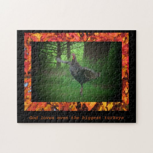 God houdt zelfs van de grootste kalkoenen legpuzzel (Horizontaal)