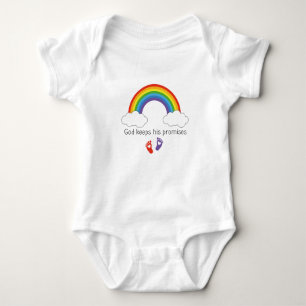 God houdt zich aan zijn beloften dat Rainbow baby  Romper