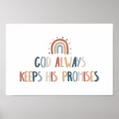 God houdt zich altijd aan zijn beloften print (Voorkant)