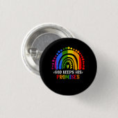 God houdt zijn belofte aan de regenboog Christelij Ronde Button 3,2 Cm (Voorkant /achterkant)