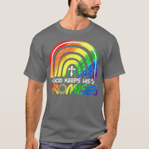 God houdt zijn belofte aan de regenboog Christelij T-shirt