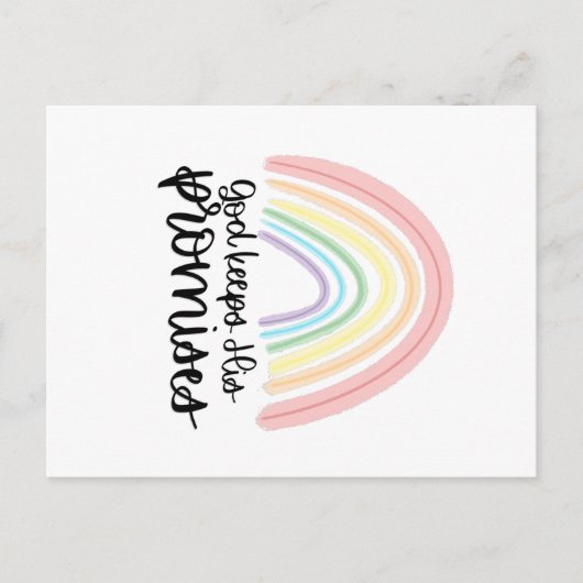 God houdt zijn beloften Briefkaart (Voorkant)