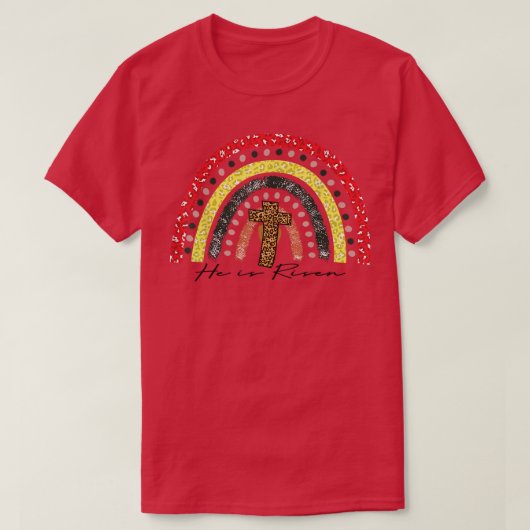 God houdt zijn beloften in Rainbow Leopard print C T-shirt (Design voorkant)