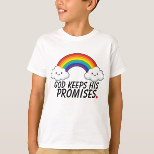 God Houdt Zijn Beloften Regenboog Kinderen T-shirt