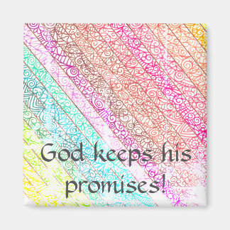 "God houdt zijn beloften waar!" Rainbow Magnet